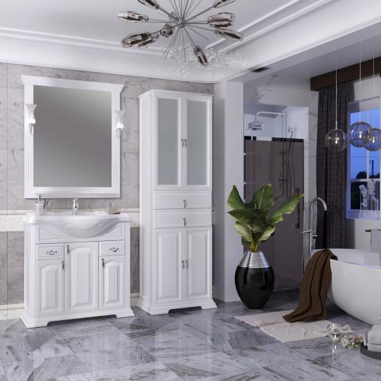Зеркало Опадирис Риспекто 85 00-00007063 белый матовый в ванную от интернет-магазине сантехники Sanbest