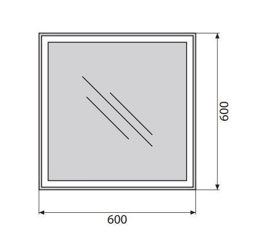 Зеркало BelBagno SPC-GRT-600-600-LED-BTN в ванную от интернет-магазине сантехники Sanbest