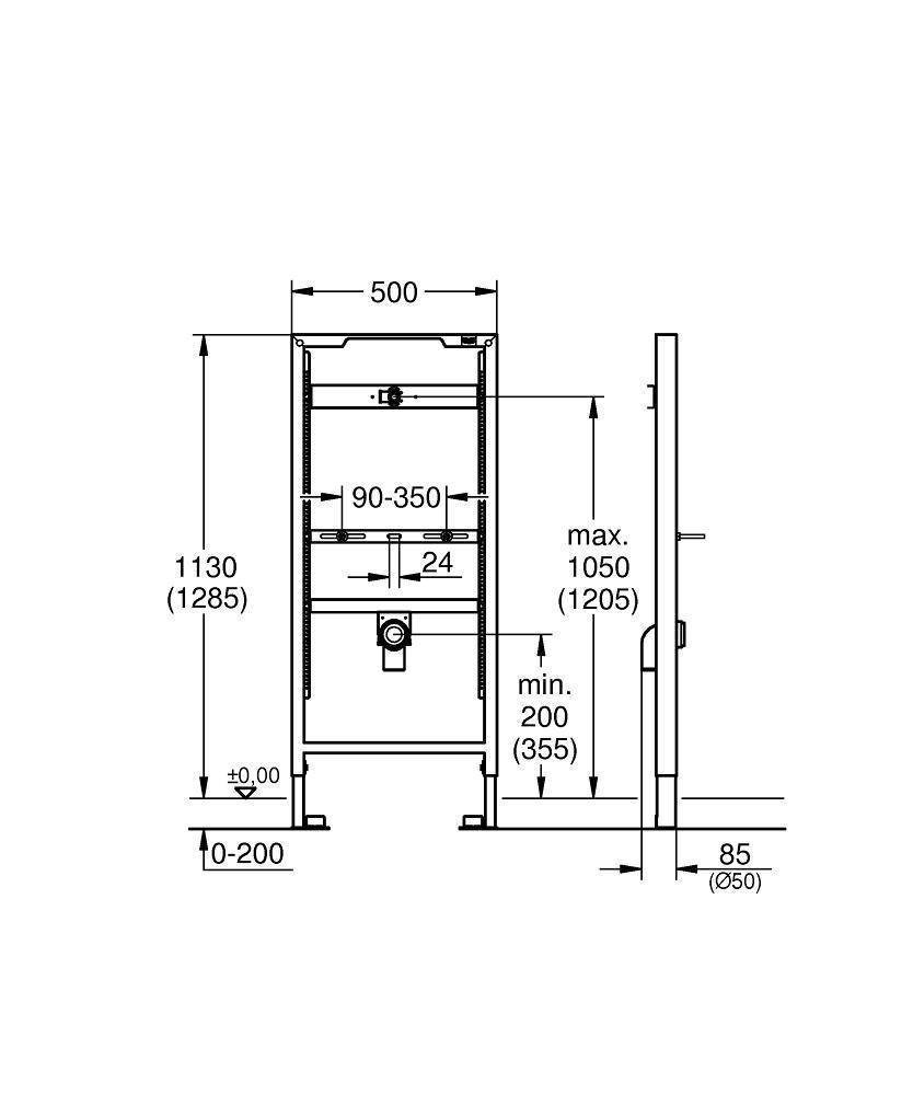 Инсталляция для писсуара Grohe Rapid SL 38517001 купить в интернет-магазине сантехники Sanbest