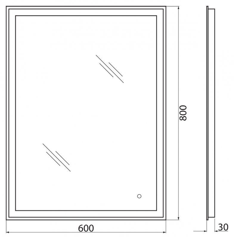 Зеркало BelBagno SPC-GRT-600-800 в ванную от интернет-магазине сантехники Sanbest