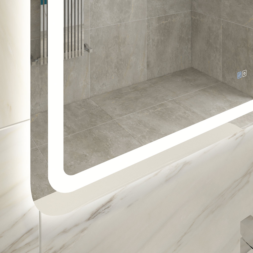 Зеркало с LED подстветкой Cezares STYLUS CZR-SPC-LED-TCH-WARM 150x70 в ванную от интернет-магазине сантехники Sanbest