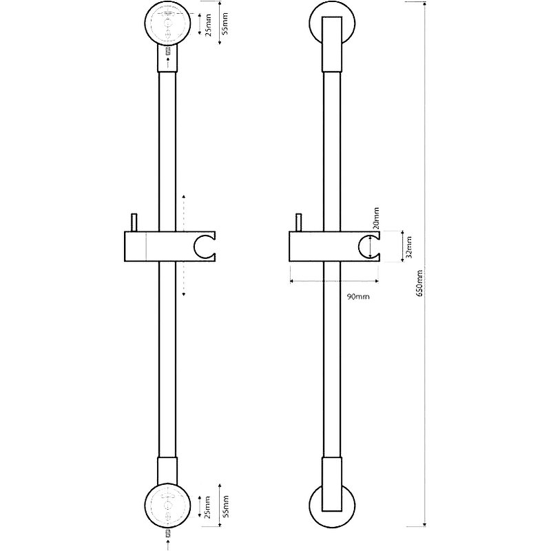 Душевая штанга Bemeta Shower 104114112 хром купить в интернет-магазине сантехники Sanbest