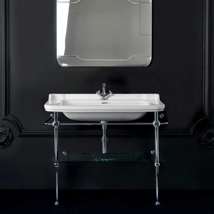 Консоль с раковиной на 1 отв. Kerasan Waldorf 4142K 100 хром для ванной в интернет-магазине сантехники Sanbest