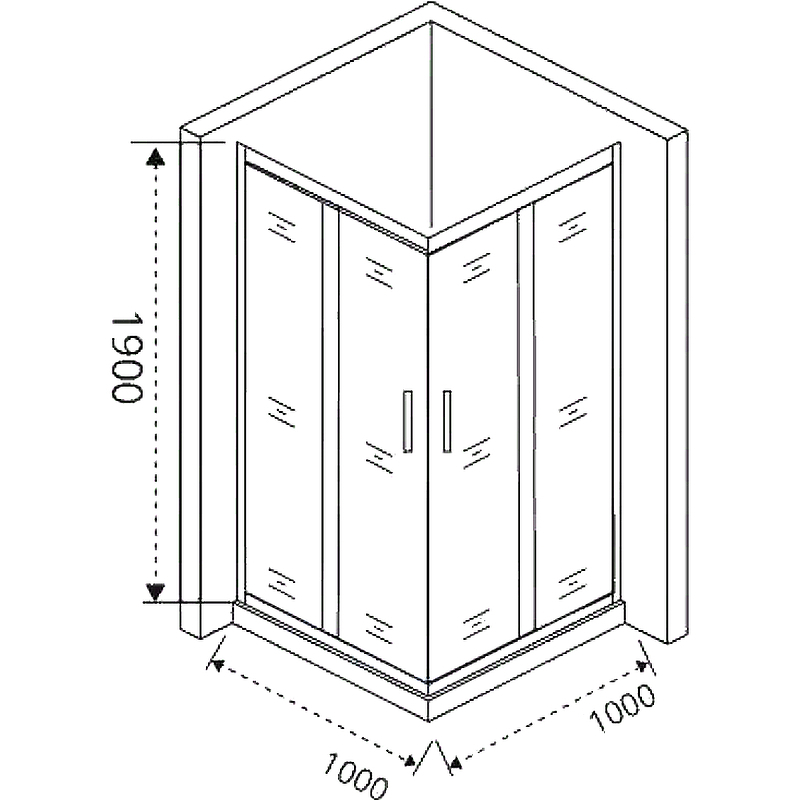 Душевой уголок Good Door Cofe CR-100-C-CH стекло прозрачное/профиль хром купить в интернет-магазине Sanbest