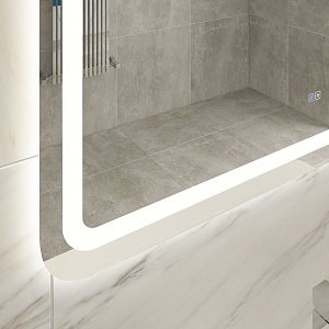 Зеркало с LED подстветкой Cezares STYLUS CZR-SPC-LED-TCH-WARM 110x70 в ванную от интернет-магазине сантехники Sanbest