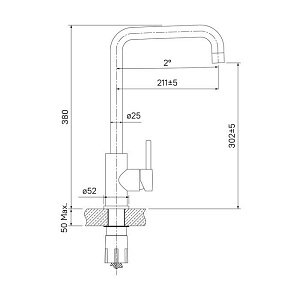 Смеситель для кухни IDDIS Kitchen K05STL0i05 купить в интернет-магазине сантехники Sanbest