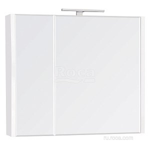 Зеркальный шкаф Roca Etna 857304806 80 белый глянец в ванную от интернет-магазине сантехники Sanbest