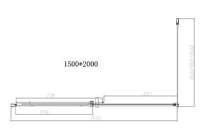 Душевой уголок Vincea DICE VSR-4D8015CL 150x80 хром/прозрачный купить в интернет-магазине Sanbest