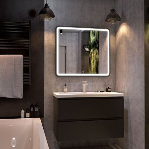 Тумба с раковиной Art&Max Bianchi 75 Серый Матовый для ванной в интернет-магазине Sanbest