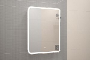 Зеркало-шкаф с подсветкой Art&Max Platino AM-Pla-550-800-1D-R-DS-F 55x80 в ванную от интернет-магазине сантехники Sanbest