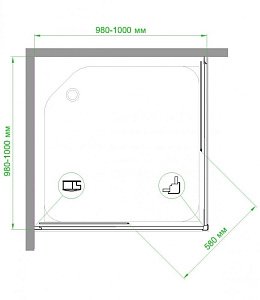 Душевой уголок Royal Bath RB100HPD-C 100х100 матовый купить в интернет-магазине Sanbest