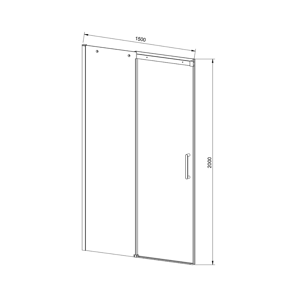 Душевая дверь Vincea DICE VDS-4D150CLB 150 черный/прозрачная купить в интернет-магазине Sanbest