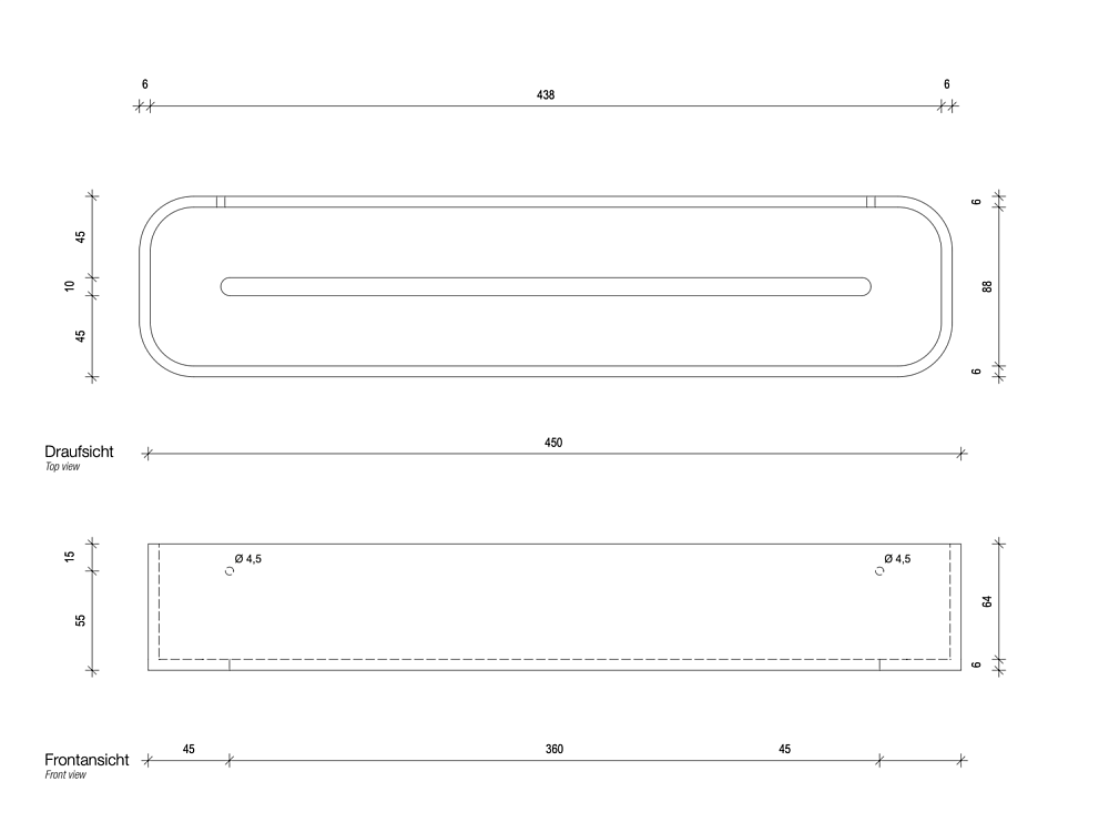 Полка для душа Decor Walther Stone DCT45 белый/сталь матовая купить в интернет-магазине сантехники Sanbest