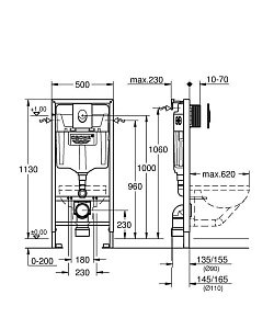 Инсталляция для унитаза Grohe Rapid SL 38722001 купить в интернет-магазине сантехники Sanbest