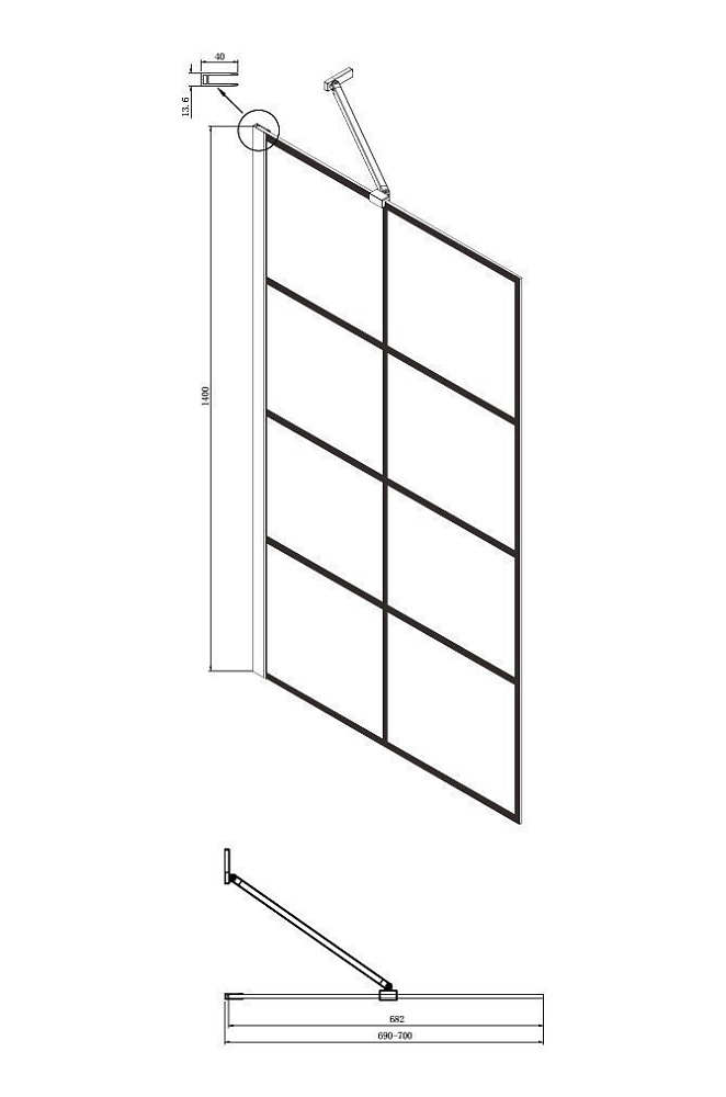 Шторка для ванны Ambassador Bath Screens 70x140 16041208 купить в интернет-магазине Sanbest