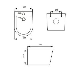 Биде Iddis Calipso CALRW02i82 белый купить в интернет-магазине Sanbest