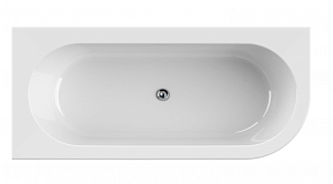Ванна акриловая Cezares SLIM CORNER 180х80 белая/панель белая купить в интернет-магазине Sanbest