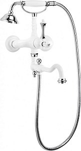 Смеситель для ванны Cezares Margot VDFM2-BIO белый/ручка хром купить в интернет-магазине сантехники Sanbest