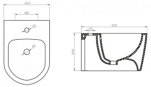 Биде подвесное BelBagno MARINO BB105BH купить в интернет-магазине Sanbest