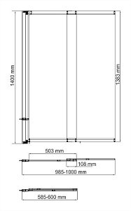 Шторка для ванной WasserKRAFT Main 41S02 100x140 купить в интернет-магазине Sanbest