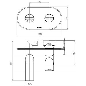 Смеситель для раковины Bossini Apice Z00549.030 хром купить в интернет-магазине сантехники Sanbest