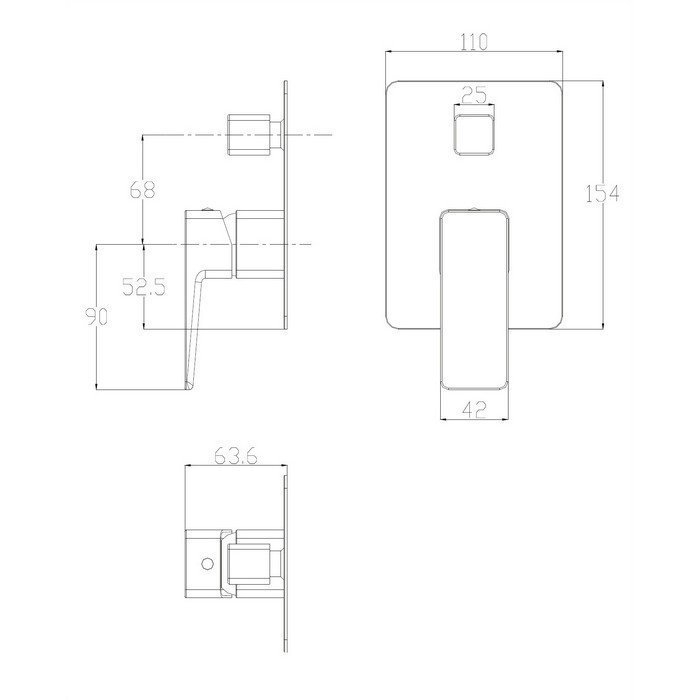 Смеситель для душа Omnires Parma PM7435GR купить в интернет-магазине сантехники Sanbest