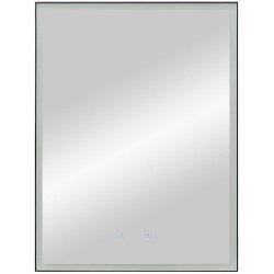 Зеркало с подсветкой ART&MAX AREZZO 60x80 черный в ванную от интернет-магазине сантехники Sanbest