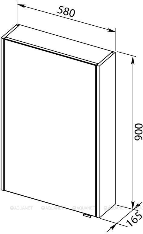 Зеркальный шкаф Aquanet Августа 58 белый в ванную от интернет-магазине сантехники Sanbest