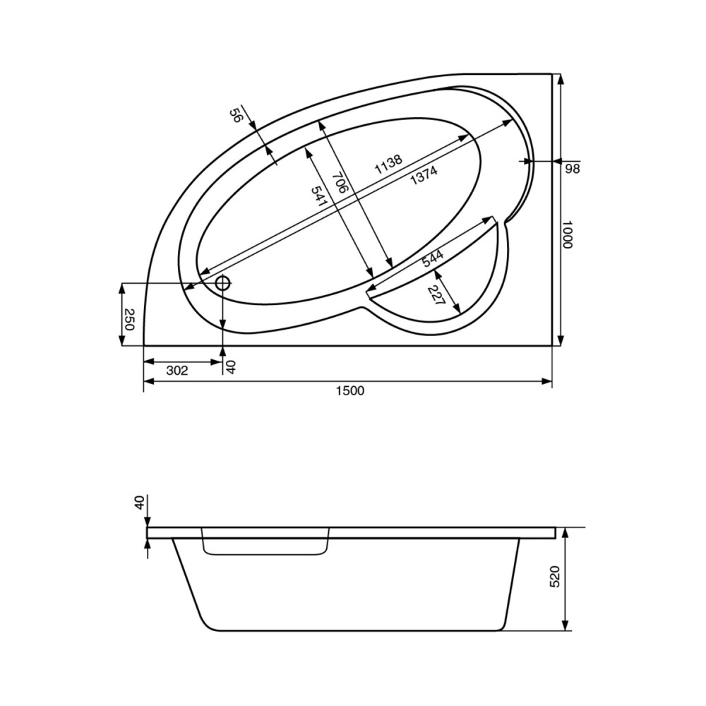 Ванна Santek Sri Lanka 150x100 купить в интернет-магазине Sanbest