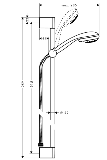 Душевая гарнитура Hansgrohe Crometta 85 multi 27766000 купить в интернет-магазине сантехники Sanbest