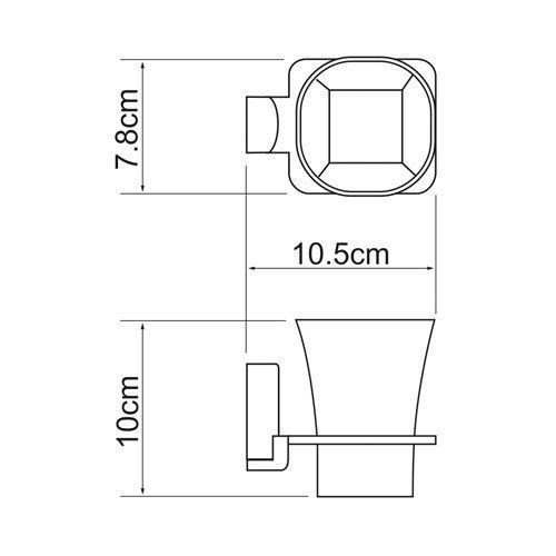 Стакан для зубных щеток WasserKRAFT Leine K-5028WHITE купить в интернет-магазине сантехники Sanbest