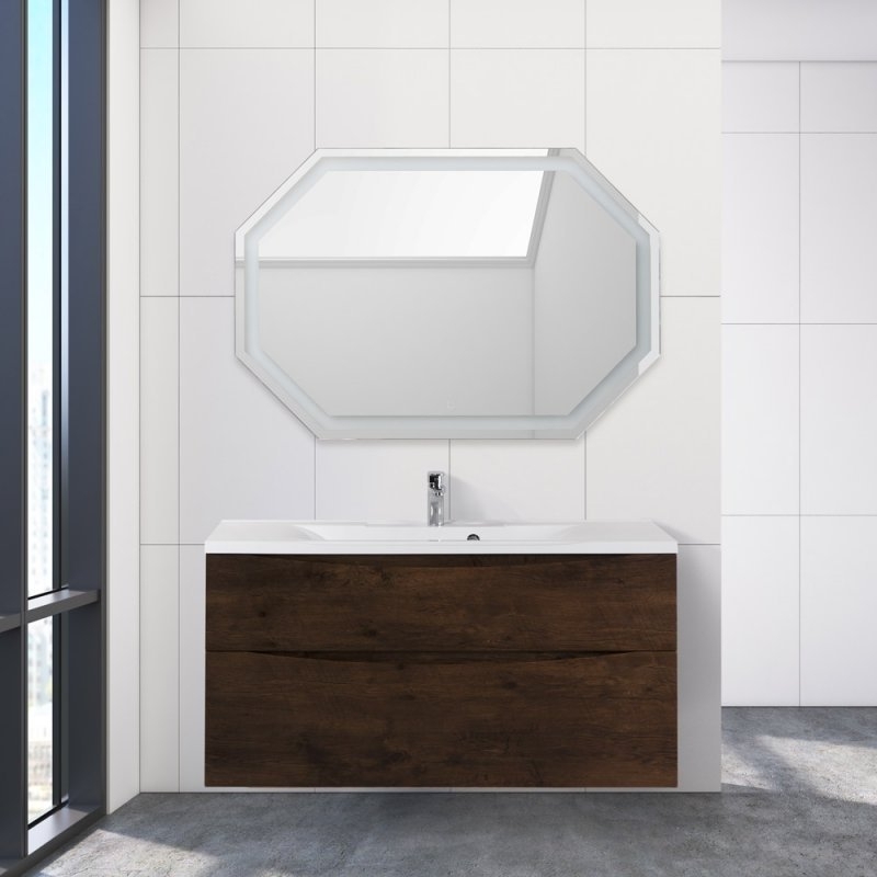 Тумба с раковиной BelBagno MARINO-H60-1100 Rovere Moro для ванной в интернет-магазине Sanbest