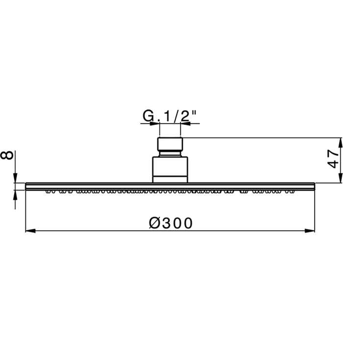 Верхний душ Cisal SHOWER DS01633021 D300 хром купить в интернет-магазине сантехники Sanbest