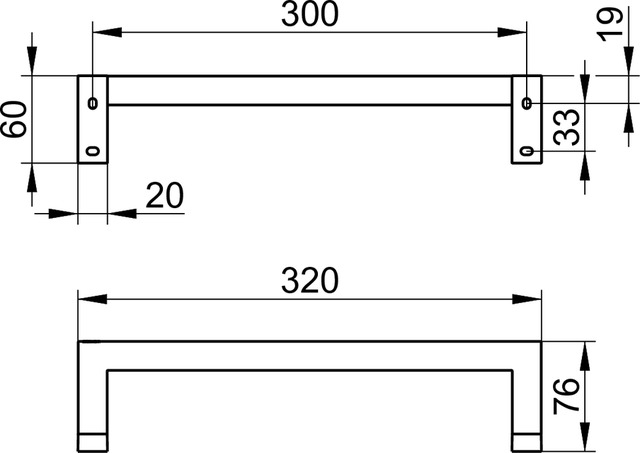 Поручень KEUCO EDITION 90 SQUARE 19107010000 хром купить в интернет-магазине сантехники Sanbest