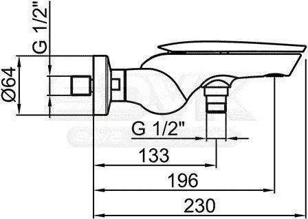 Смеситель для ванны и душа Webert DoReMi DR850102345 купить в интернет-магазине сантехники Sanbest