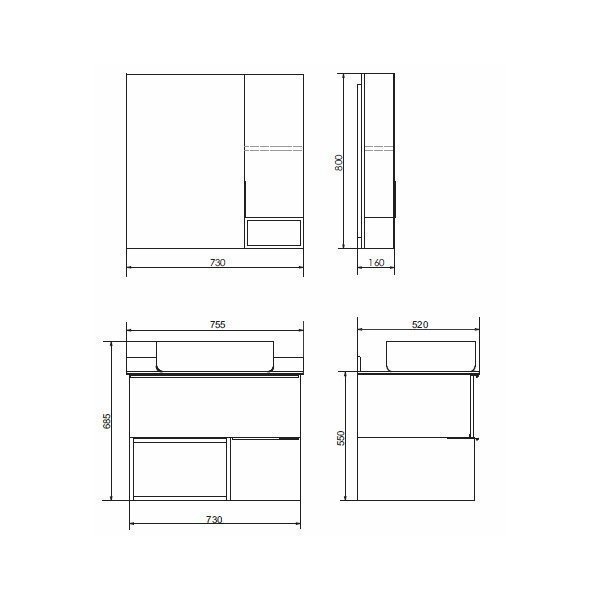 Тумба с раковиной Comforty Штутгарт 75 для ванной в интернет-магазине Sanbest