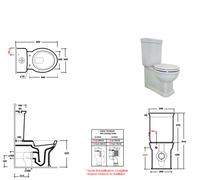 Унитаз Caprigo Olympia Имперо IMP130301_IMP71PF201 BR с бачком, белый купить в интернет-магазине Sanbest