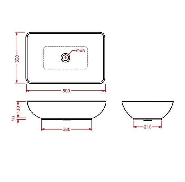 Раковина ARTCERAM WASHBASINS TAL001 01 00 bi 60 купить в интернет-магазине Sanbest