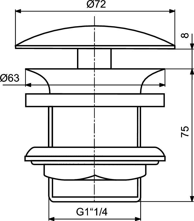 Донный клапан Ideal Standard Multisuite J3291XG купить в интернет-магазине сантехники Sanbest