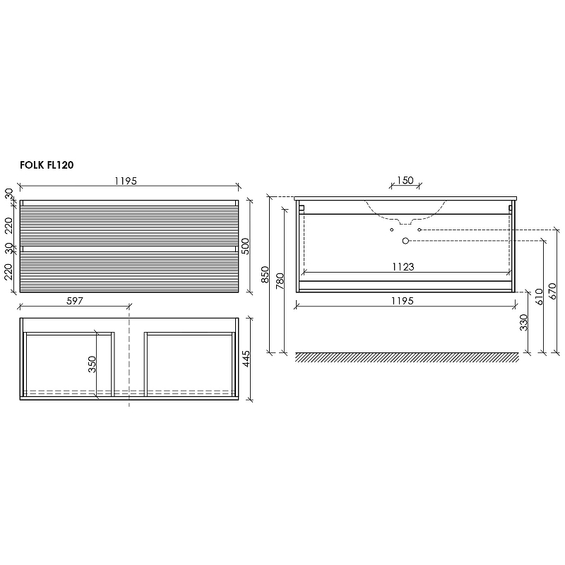 Тумба с раковиной Sancos Folk 120 FL120W Bianco для ванной в интернет-магазине Sanbest