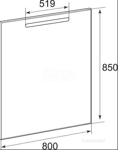 Зеркало Roca The Gap с подсветкой 80 ZRU9302689 в ванную от интернет-магазине сантехники Sanbest