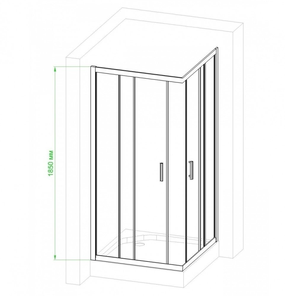 Душевой уголок Royal Bath RB9075HPD-T 75х90 прозрачный купить в интернет-магазине Sanbest