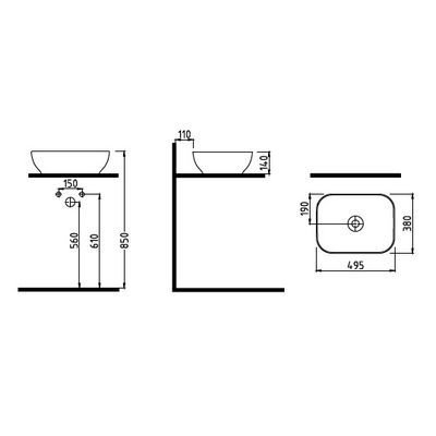 Раковина Bien Motto MTLG05003FD0W5000 купить в интернет-магазине Sanbest