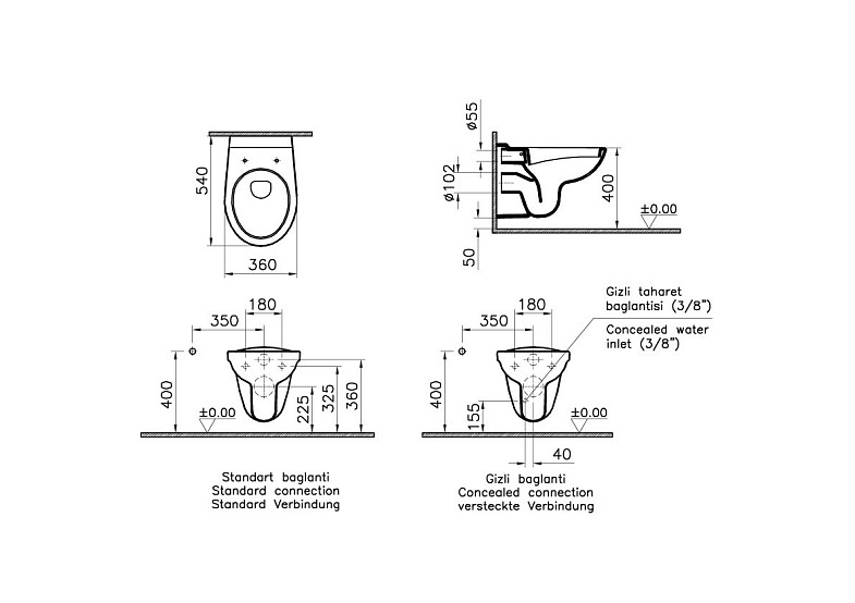 Унитаз подвесной Vitra Normus 9773B003-7206 с инсталляцией, с крышкой микролифт, белый купить в интернет-магазине Sanbest