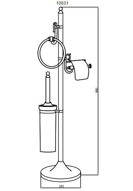 Стойка для ванной Boheme Medici 10631 купить в интернет-магазине сантехники Sanbest