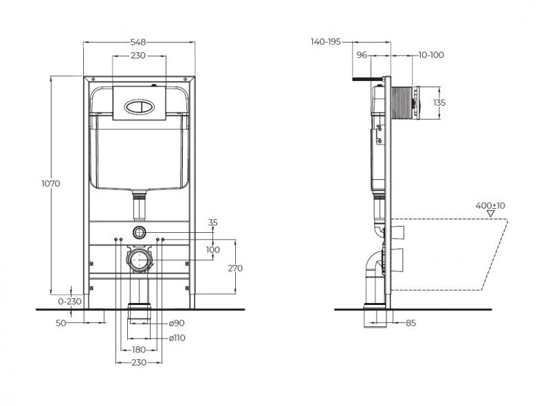 Инсталляция для унитаза BelBagno BB026 купить в интернет-магазине сантехники Sanbest