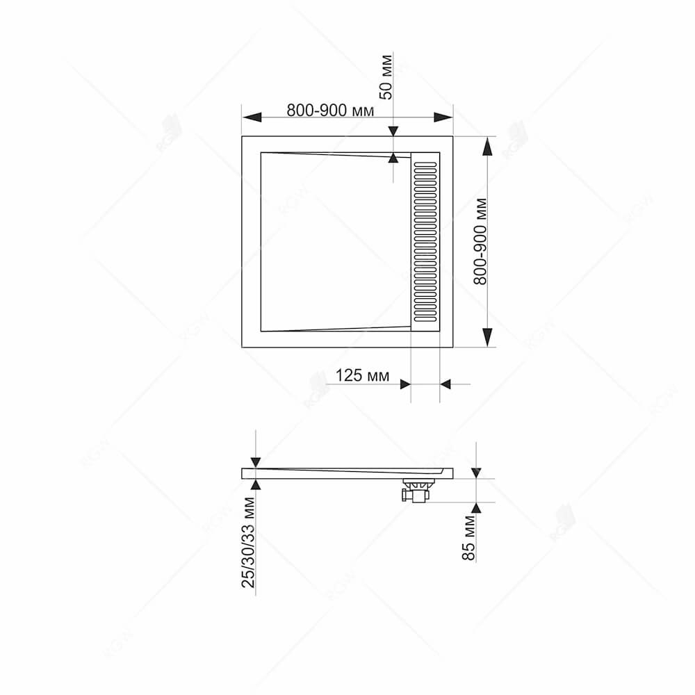 Душевой поддон RGW STM-W Stone Tray 80x80 купить в интернет-магазине Sanbest