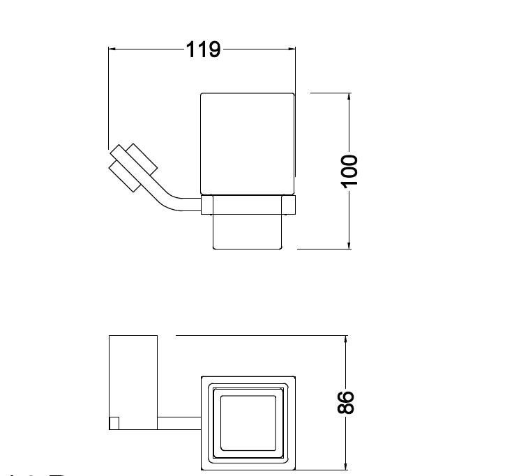 Стакан Schein WATTEAU 123CS-R хром купить в интернет-магазине сантехники Sanbest