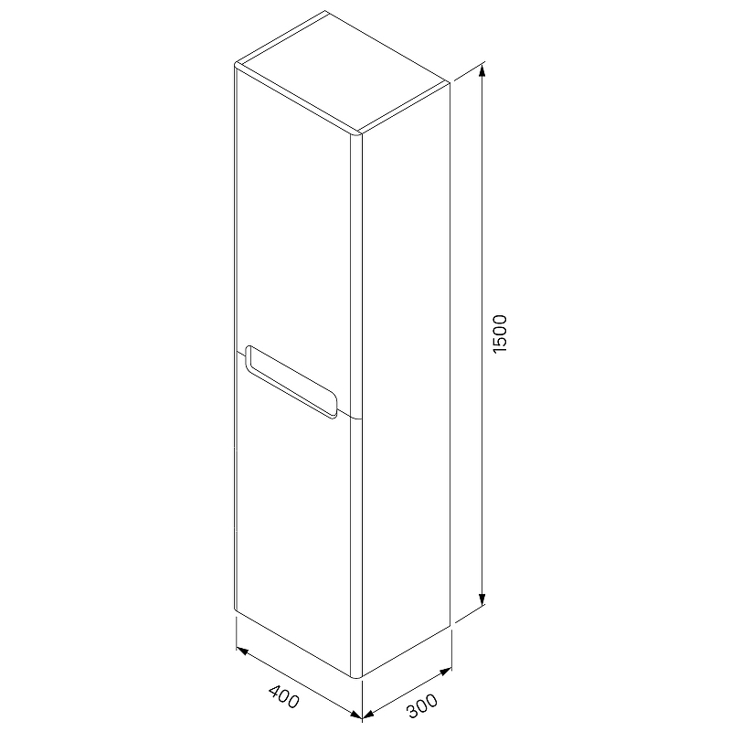 Пенал Iddis Edifice 40 EDI40L0i97 светло-серый для ванной в интернет-магазине сантехники Sanbest