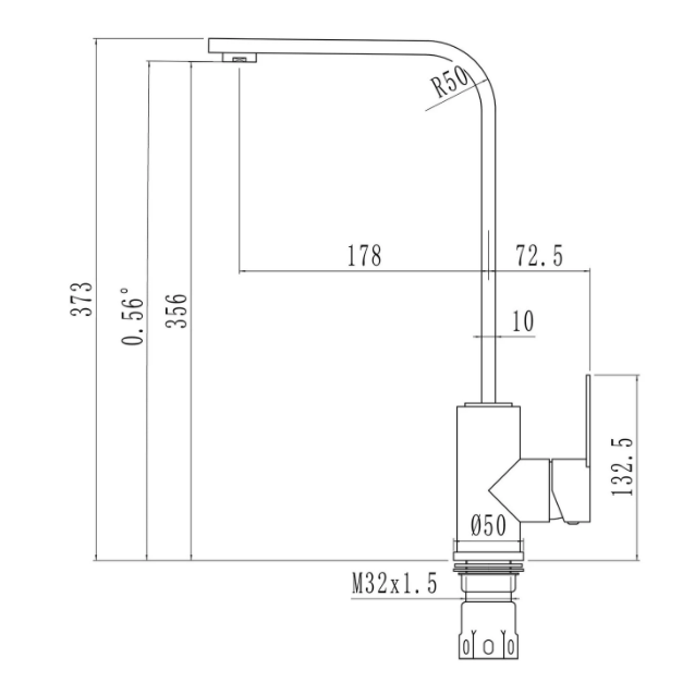 Смеситель для кухни 35k MIXLINE MLSS-0324 купить в интернет-магазине сантехники Sanbest